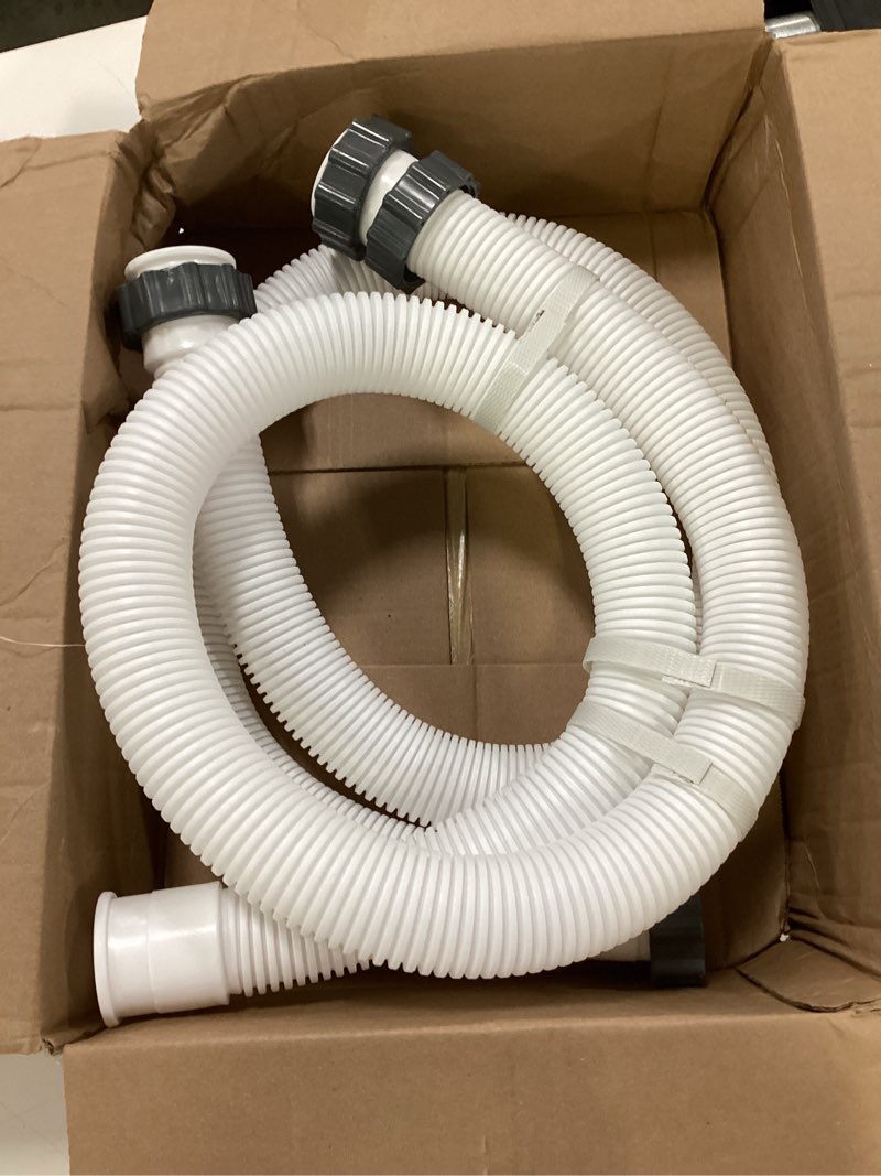 Condition photo showing As Is for 1.5" diameter 29060e pool pump hose replacement for intex filter pump & saltwater system, 59" long sand filter pump hoses, leak-proof above ground pool pump hose for backyard pools (2 pack)