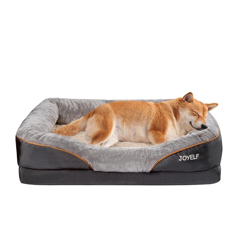 joyelf large memory foam dog bed, orthopedic dog bed & sofa with removable