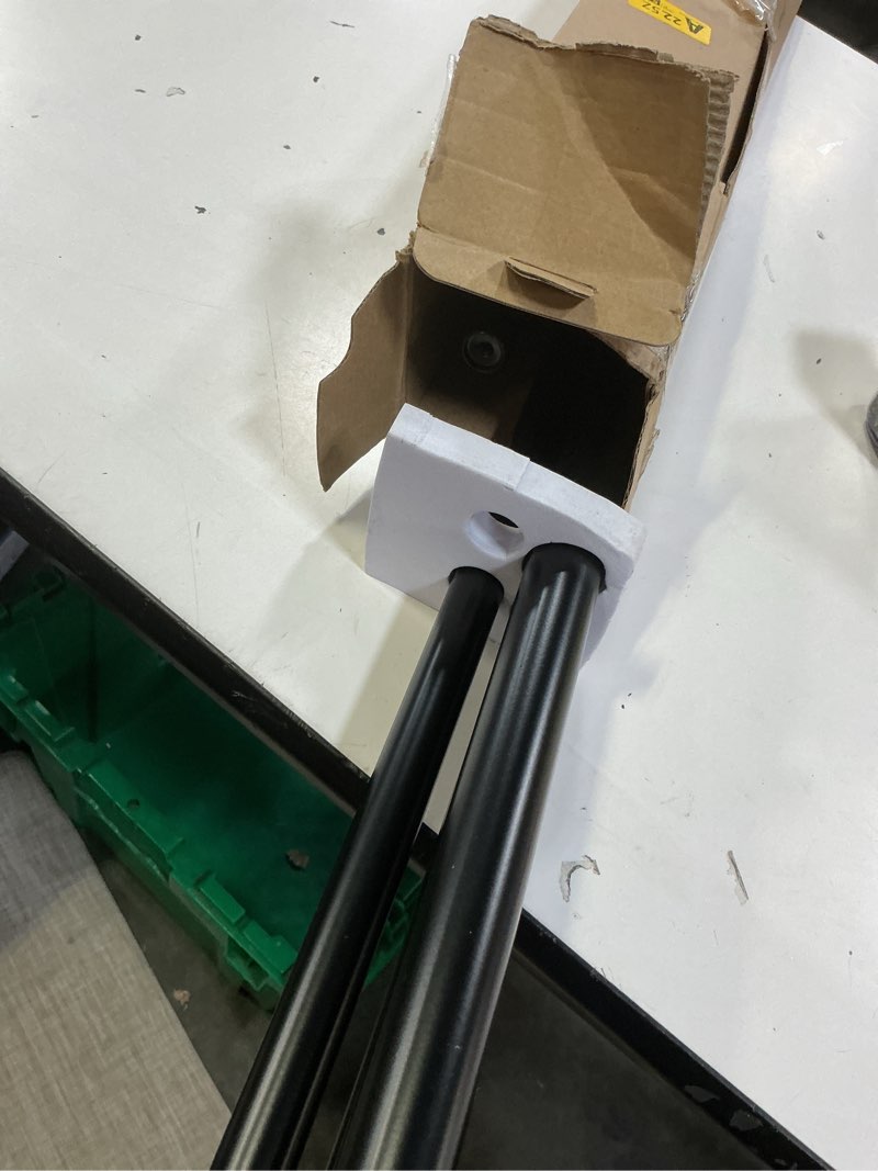 Condition photo showing New/Like New for kamanina 1 inch double curtain rod for windows 72 to 144 inches (6-12 feet), black heavy duty drapery rod, adjustable double rods with end caps black 72-144"