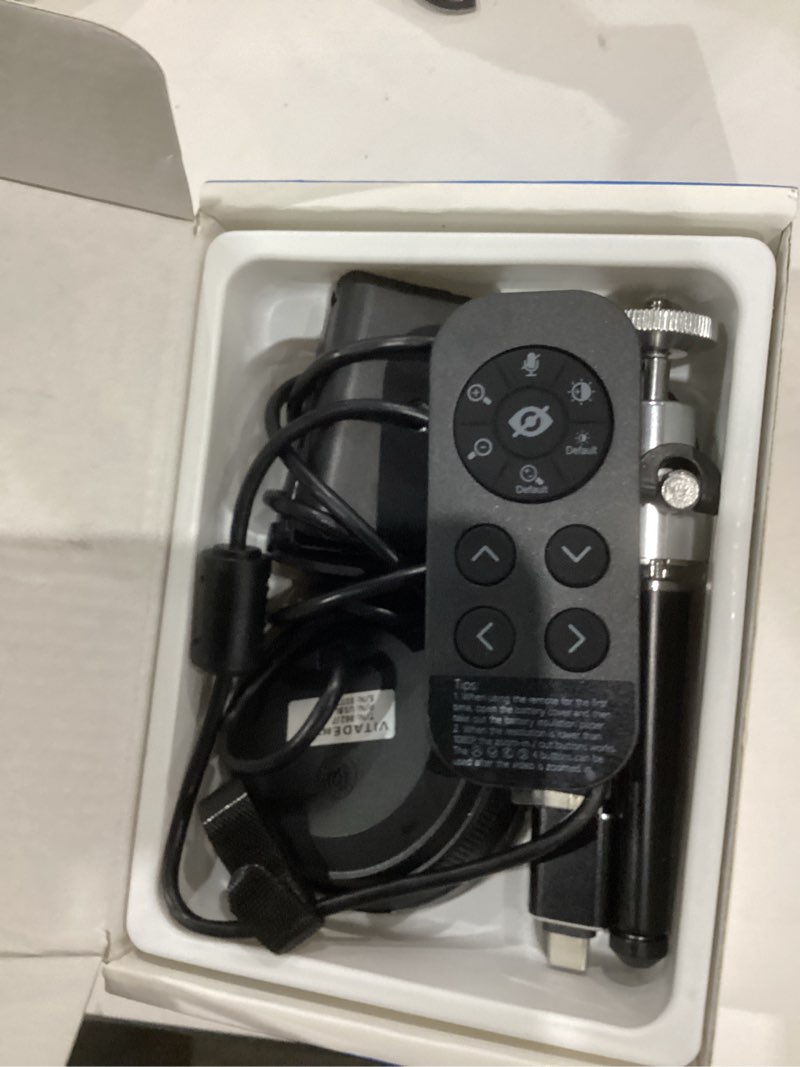 Condition photo showing Good Condition for Zoomable Webcam with Remote Control, 1080P 60FPS Streaming Webcam with Adjustable Ring Light and Tripod, Pro USB 5X Digital Zoom Webcam for Zoom/Skype Teams/Laptop/Mac Windows