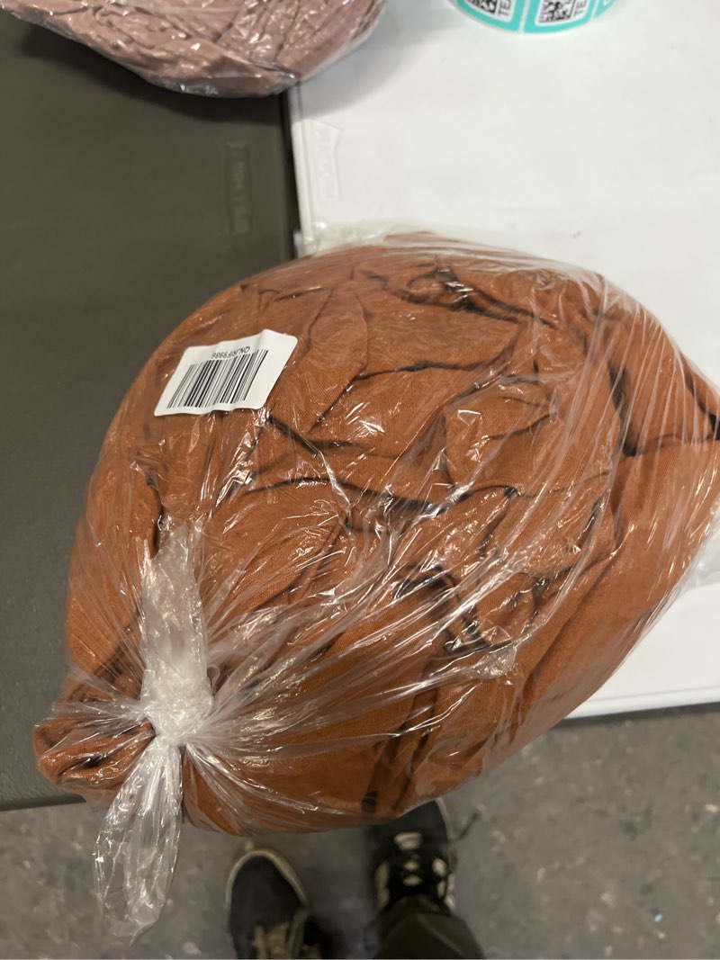 Condition photo showing Good Condition for european linen fitted sheet set, twin, terracotta