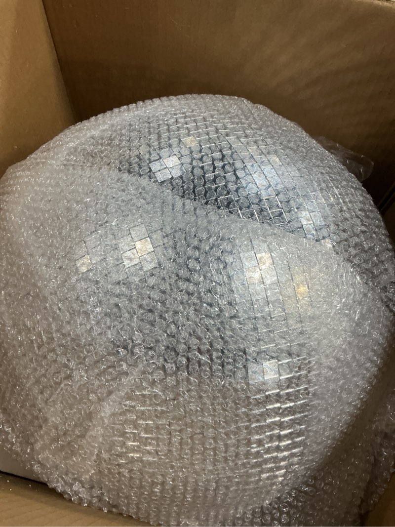 Condition photo showing New/Like New for faeshoo 16inch large disco ball mirror ball for disco party decorations, disco ball x 1pc, replacement mirror x 15pcs