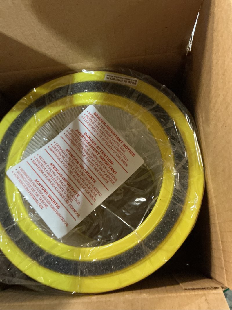 Condition photo showing Good Condition for germguardian filter v hepa pure genuine air purifier replacement filter, removes 99.97% of pollutants, wildfire smoke, odors, for models ac3000w, ac3000b, ac3050, ap3151, ac151, black/yellow, flt151
