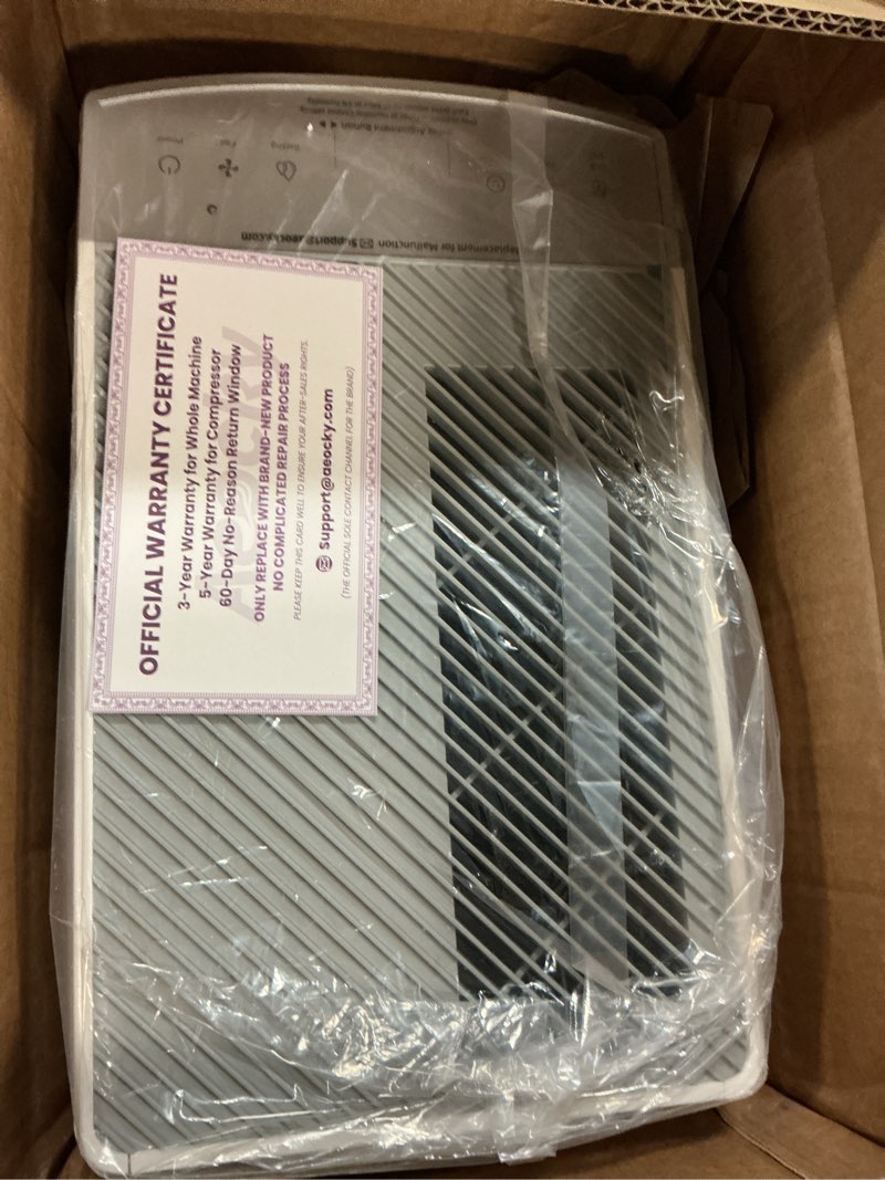 Condition photo showing Good Condition for 4500sq.ft 74pint/d energy star version 6.0 dehumidifier for basement | dehumidifier with drain hose for basement, home, bedroom, bathroom, intelligent humidistat ivory 74 pints - 4500 sq.ft