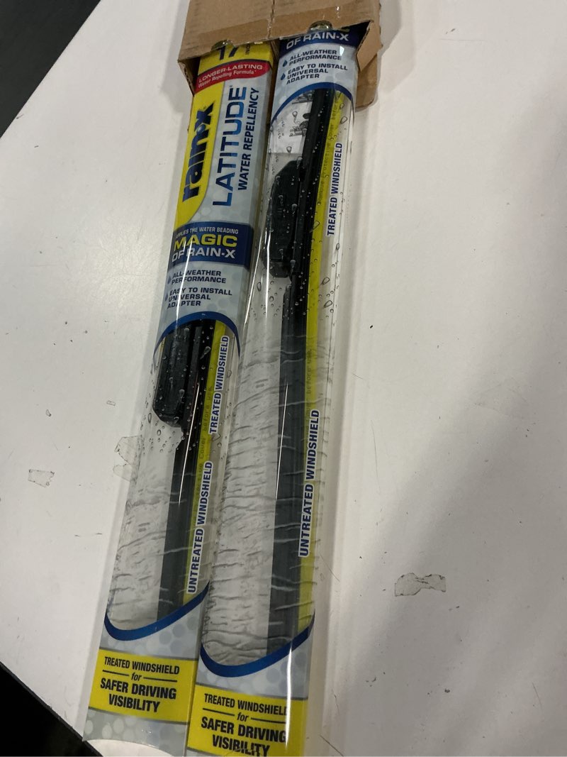 Condition photo showing New/Like New for Rain-X 810195 Latitude 2-In-1 Water Repellent Wiper Blades, 26" and 17" Windshield Wipers (Pack Of 2), Automotive Replacement Windshield Wiper Blades With Patented Rain-X Water Repellency Formula 26" and 17" Latitude