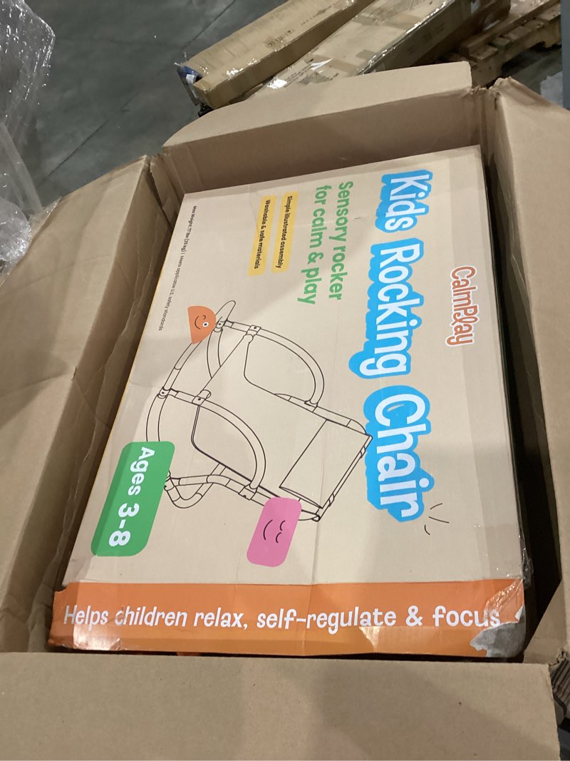 Condition photo showing As Is for kids rocking chair – sensory rocker for kids ages 3-8 – calming chair for autism & sensory play – indoor rocker for focus, relaxation & quiet time