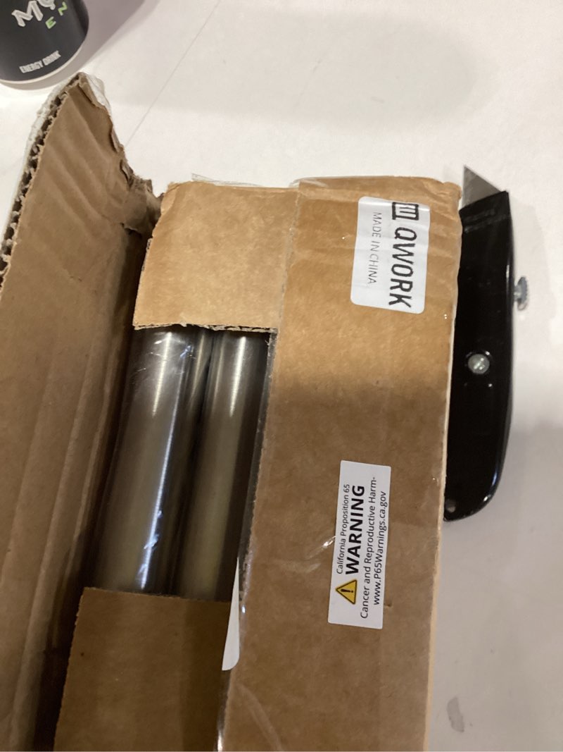 Condition photo showing New/Like New for QWORK Heavy Duty Cafe Saloon Bars Door Swing Hinges, 4 Pack 5" Stainless Steel Self Closing Swing Hinges, Double Action Spring Door Hinges, Including Pins and Screws 5 Inch 4 Pack