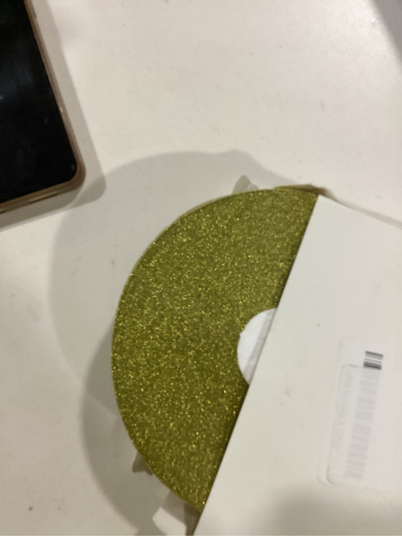 100 Yards Gold Glitter Ribbon 1 Inch, Sparkly Width Solid Fabric Ribbon for Gift Wrapping, Crafts, H