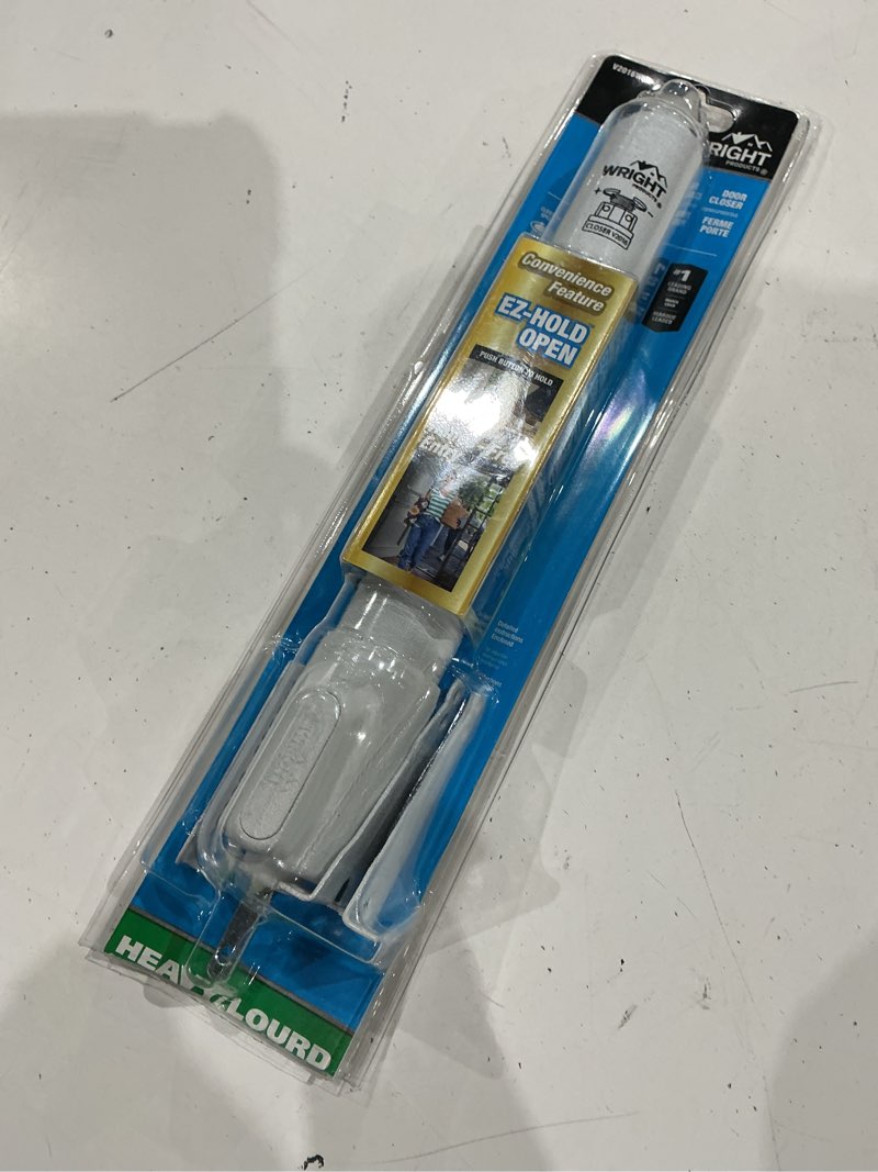 Condition photo showing As Is for ez hold closer, heavy duty white
