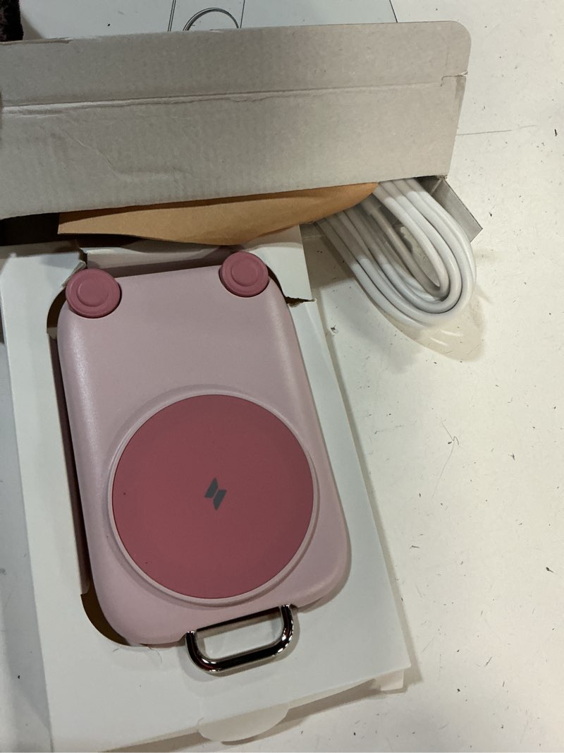 Condition photo showing Good Condition for paktvault 2025 traveling fast wireless charging station for apple devices, magnetic 3 in 1 magsafe charger stand for iphone 17 16 15 14 13 12 pro max plus air, apple watch&air pods pro, pk pink
