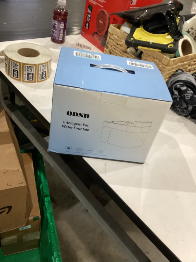 Condition photo showing Good Condition for ODSD Cat Water Fountain, App Monitoring Wastewater Separation & No Filter Cotton, Pet Water Fountain with 101oz/3L Large Capacity Tank, Wireless Automatic Water Dispenser for Cats Indoor, 2.4G Wi-Fi