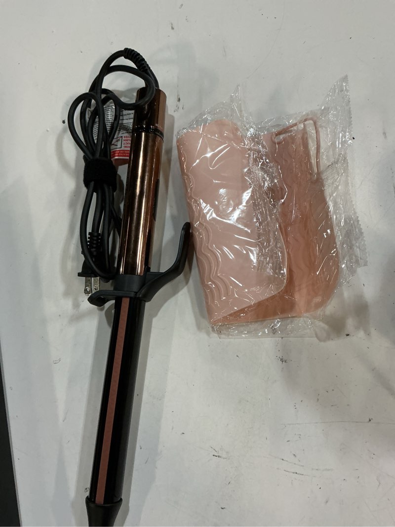 Condition photo showing Good Condition for mescomb 1 inch curling iron for long hair, 6.7" extra long barrel for loose curls & beach waves, ceramic tourmaline for less frizz, 8 heat settings for fine to thick hair, dual voltage black