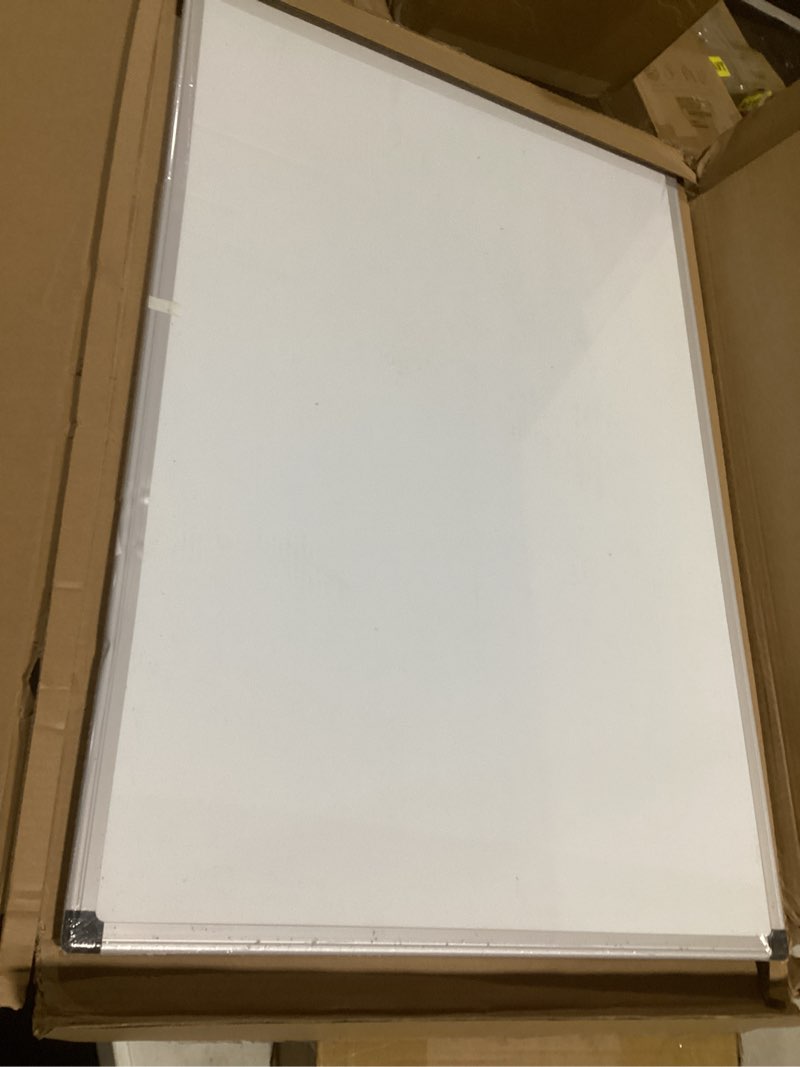 Condition photo showing Good Condition for vusign 36" x 24" magnetic whiteboard for wall, dry erase board with silver aluminum frame, hanging white board for office, home, classroom – includes 1 eraser, 2 multicolor markers & 4 magnets 36'' x 24''