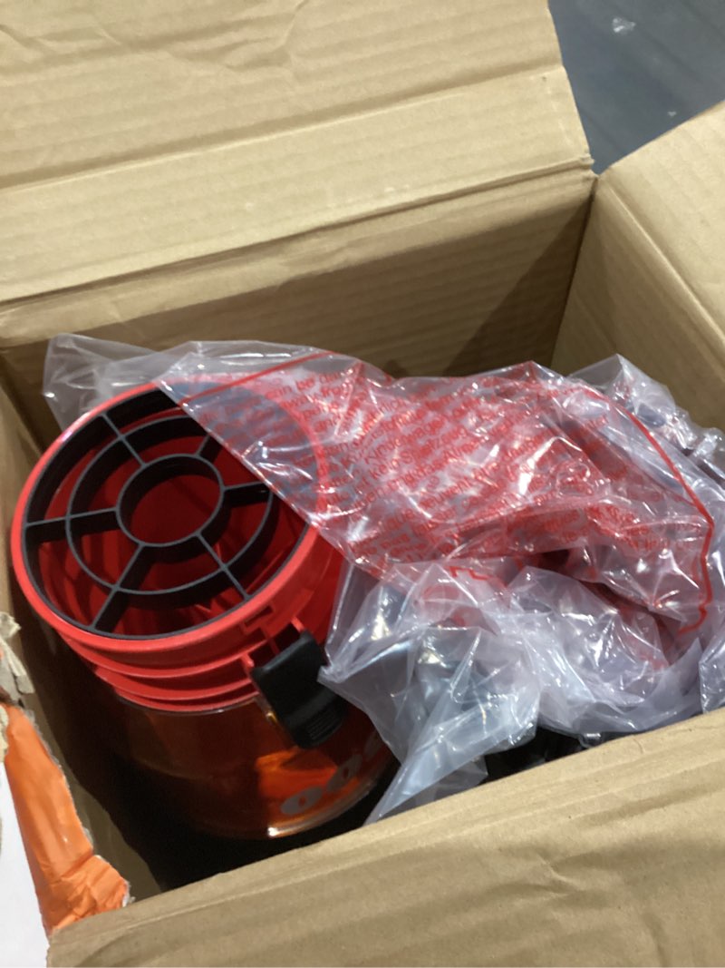 Condition photo showing As Is for worx 12 amp electric leaf blower, turbine blower for lawn care with 600 cfm & 2 speed control, corded, wg520