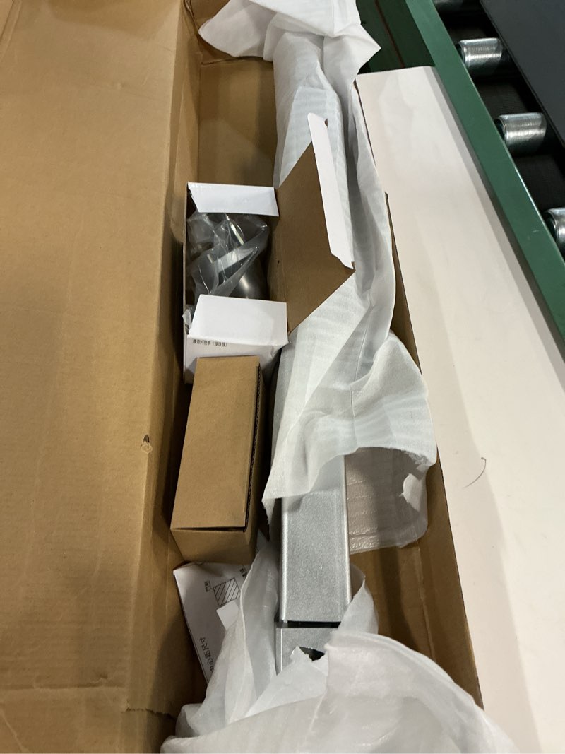 Condition photo showing New/Like New for Commercial Door Push Bar Panic Exit Device with Exterior Lever - 31.5”/80cm Stainless Steel Panic Bars for Exit Doors, Emergency Exit Panic Door Hardware for 32”-48” Wood Metal Door, Silver