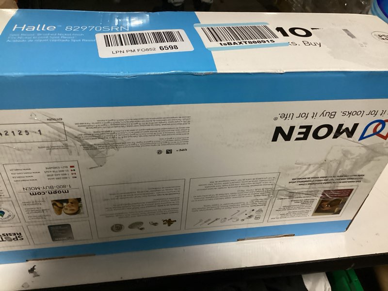 moen halle spot resist brushed nickel tub and shower trim kit featuring showerhead, lever handle, an