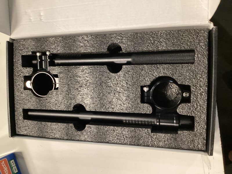 Condition photo showing Good Condition for xingwu for ninja 400 2019-2024 adjustable handlebar cnc aluminum 41mm clip on handlebars upgrade replacement modified racing motorcycle handlebars