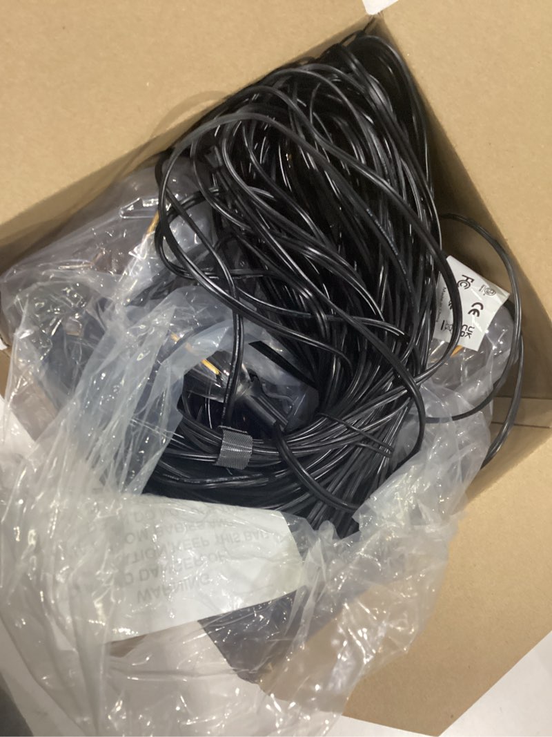 Condition photo showing New/Like New for 100ft led outdoor string lights with remote, one continuous strand patio lights with 35+1 shatterproof s11 bulbs, dimmable 2700k warm white, timer & 3 modes, low voltage for backyard garden warm white-2700k 100ft