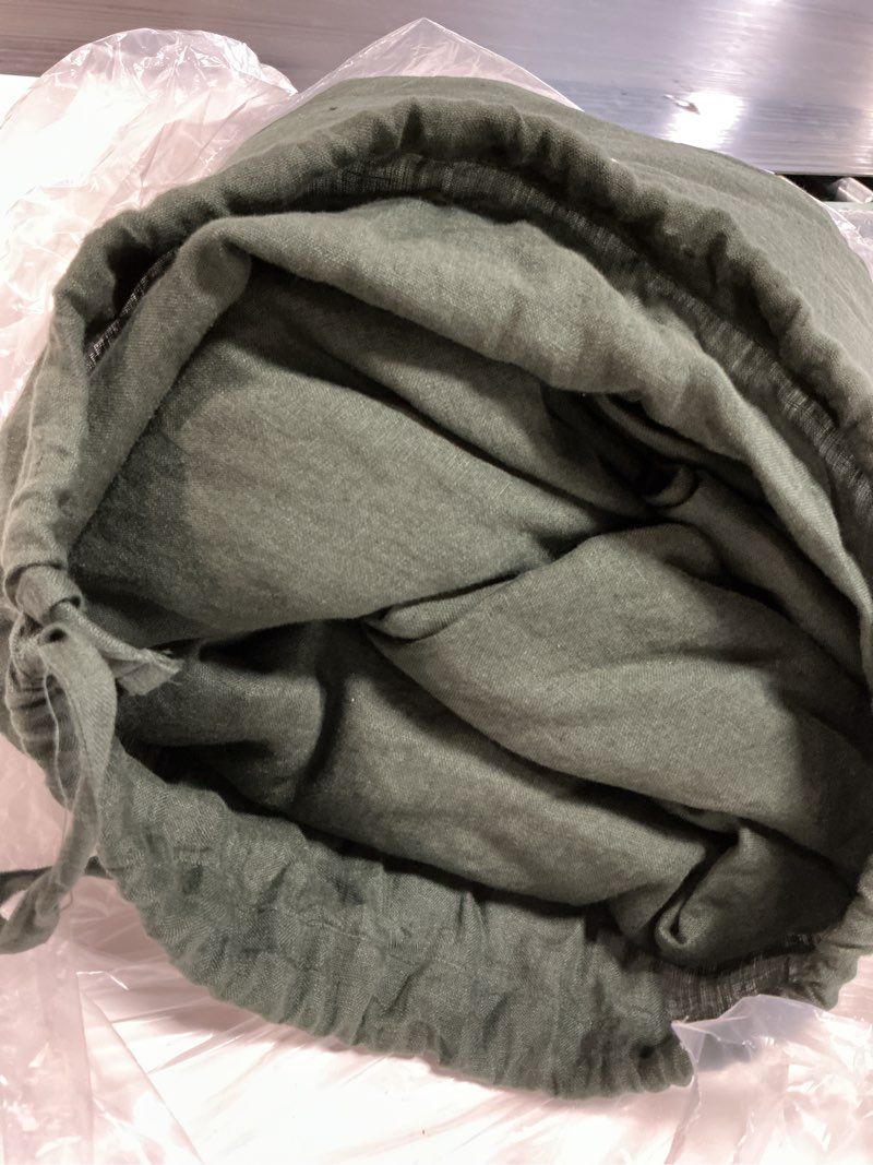 Condition photo showing Good Condition for european linen duvet cover set, king/cal king, pine