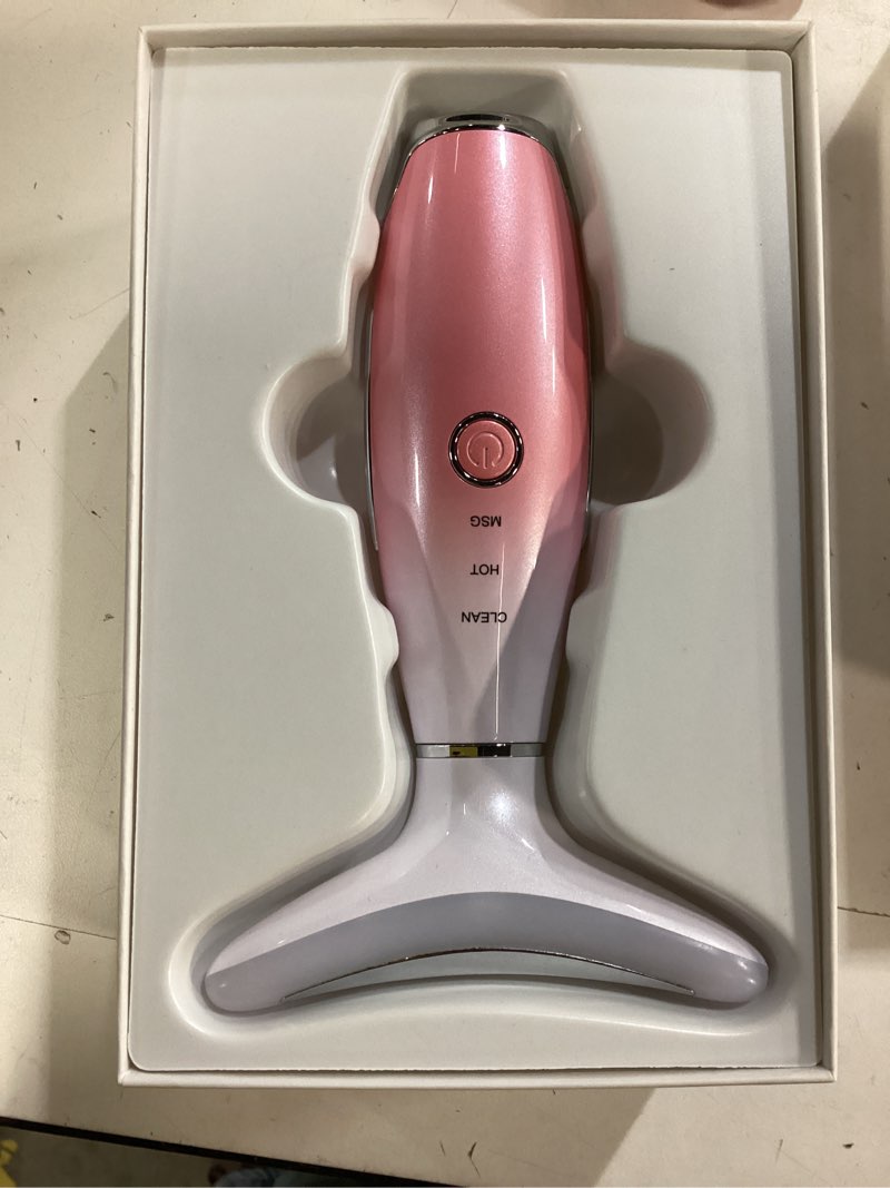 Condition photo showing New/Like New for 7 Color Galvanic Machines - Red Light Therapy for Face and Neck, Face Massager Tool for Wrinkles, Double Chin, Vibrating Facial Massager with Thermals, Pink
