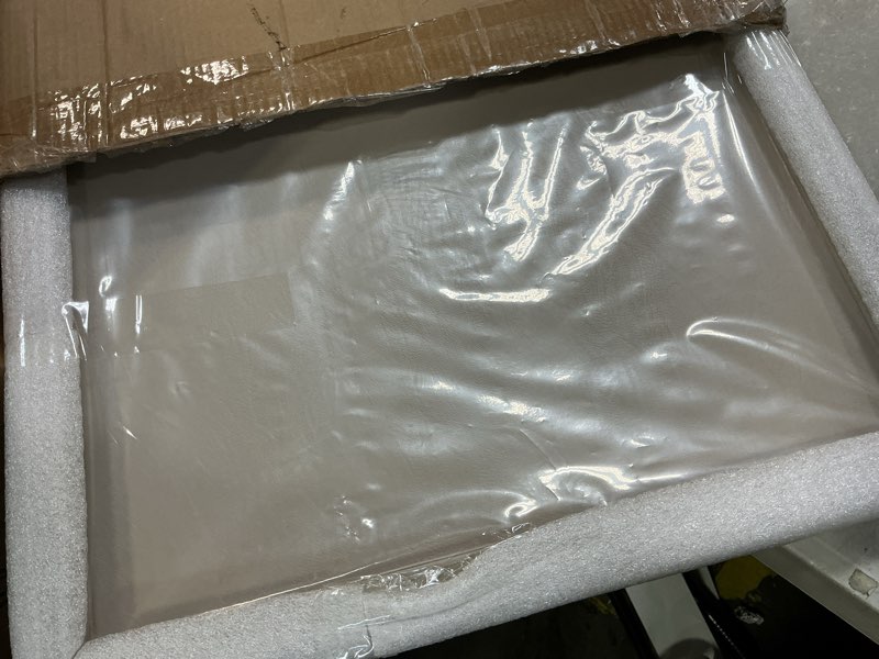 Condition photo showing Good Condition for 20 * 14 inches High-End Light Luxury Leather Rectangle Oversized Service Tray for Ottoman Tray, Coffee, Food, Family Dinner, Picnic, Party Essentials (Beige, 20 * 14 inch) Beige 20" x 14" x 1.5"