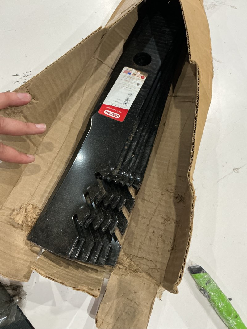 Condition photo showing As Is for oregon mower blade 6-pack, gator g3 lawn mower replacement blades, 24-1/2" (96-372-6) 6 pack