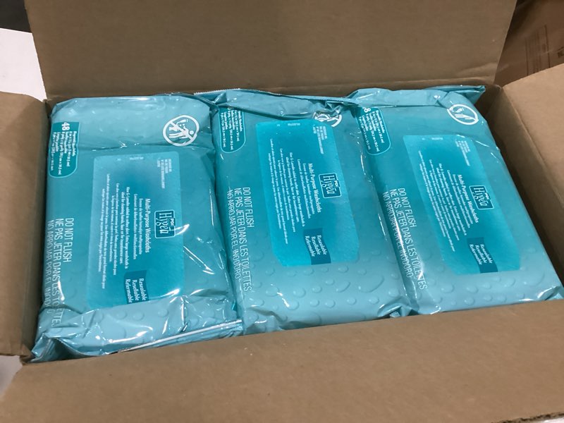 Condition photo showing Good Condition for hygea flushable wipes, 12 pack of 48 each (576 total wipes), plant-based, septic-safe moist toilet wipes, gentle, hypoallergenic personal cleansing wipes with aloe & vitamin e, alcohol & paraben free
