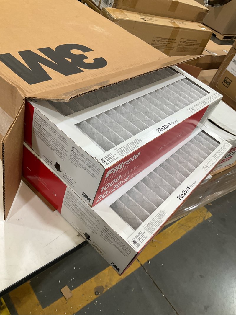 Condition photo showing Good Condition for filtrete 20x20x4 ac furnace air filter, mpr 1000, merv 11, fits honeywell, allergen defense, electrostatic air cleaning filter, 2-pack (actual size 19.88 x 19.88 x 4.31)