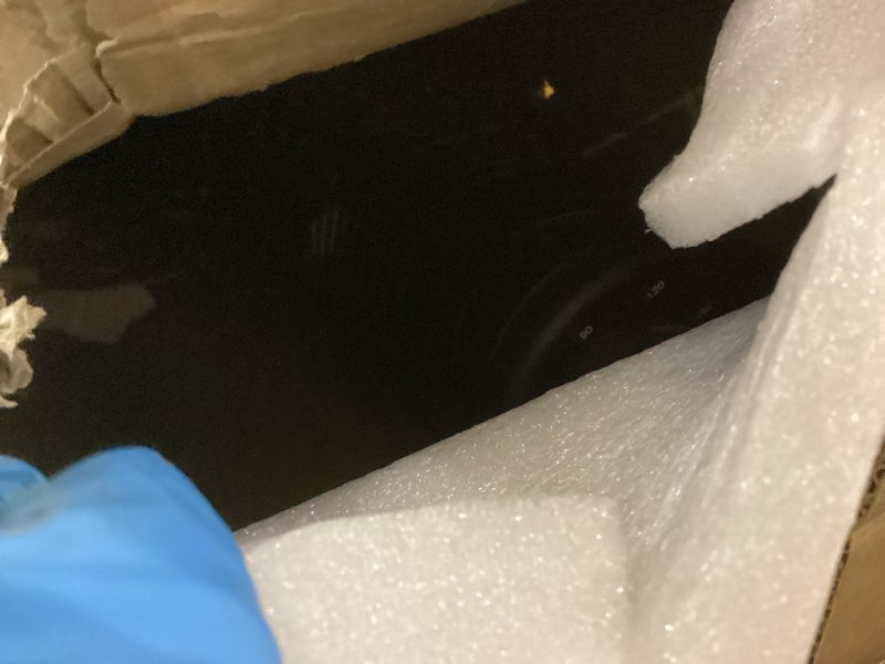 Condition photo showing As Is for Outdoor Patio Heater, 1200W, 3S Instant Heating, Portable Infrared Heater with 60°Oscillating, 180min Timer, Tip-over & Overheat Protection, Super Quiet Electric Heater for Indoor Outdoor Use, Black