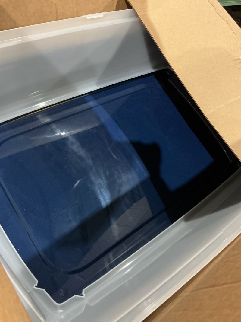 Condition photo showing Good Condition for iris usa cat litter box xx-large open top with high sided walls tall scatter shield scoop included easy clean plastic pan for big cats kittens multi-cat households 30"l x 20"w x 14"h navy xxl navy