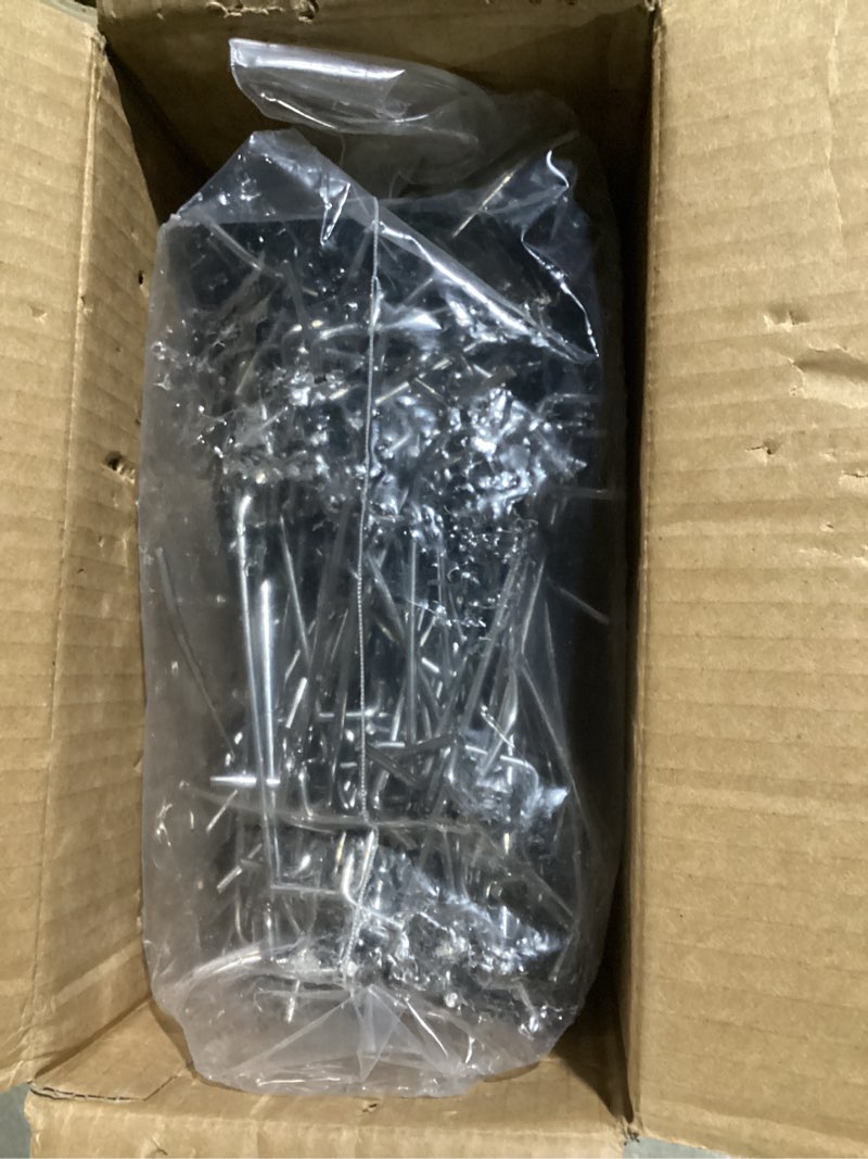 Condition photo showing New/Like New for 120 pack pegboard hooks, 4/6/8 inch peg board shelving hook for hanging tools fit 1/8" and 1/4" pegboards wall display hangers for garage wall attachments, crafts organisation, kitchen(silver)
