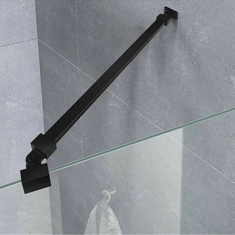 Frameless Shower Door Support Bar, Stainless Steel Wall-to-Glass Support Arm to Fixed Shower Glass P