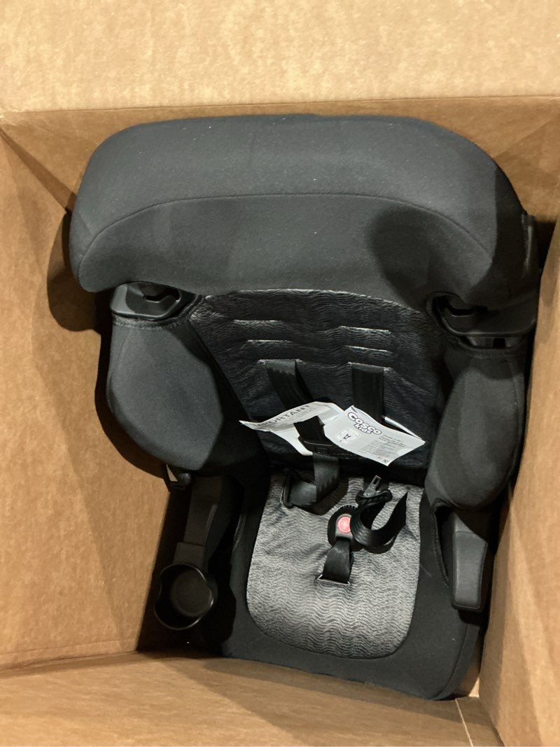 Condition photo showing Good Condition for cosco kids finale 2-in-1 toddler booster car seat, fiberwave ii, black/grey