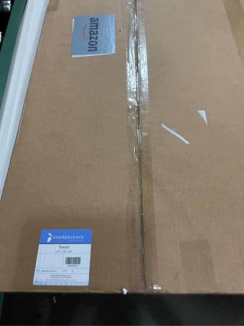 Condition photo showing New/Like New for Baltic Birch Plywood 24 x 36 x 1/2 Inch - 12 mm Craft Wood, Pack of 1 B/BB Grade, Stronger Than Basswood Sheets or Balsa Wood, Perfect for Laser, CNC Cutting, Wood Shelves, by Woodpeckers 1 24" x 36"