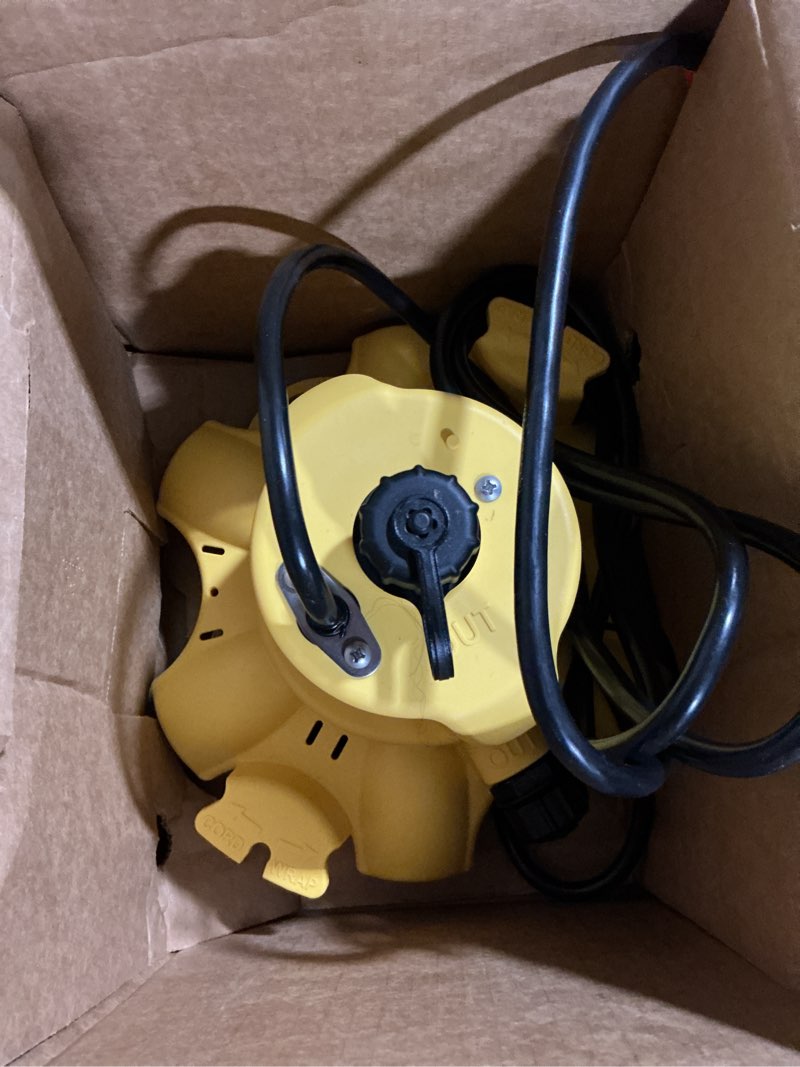 Condition photo showing As Is for wayne waterbug 1/6 hp 1350 gph thermoplastic switchless switch bottom ac utility pump