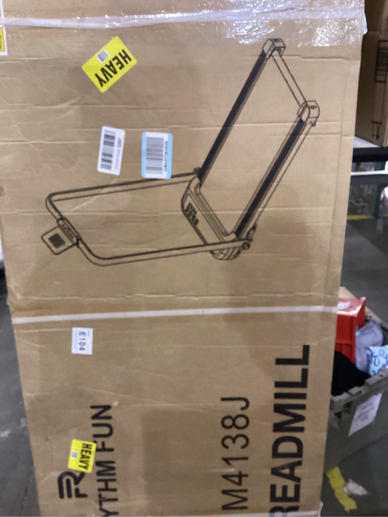 Condition photo showing New/Like New for RHYTHM FUN Treadmill with Incline, Walking Pad with Handle Bar,300lbs Walking Pad with APP, Portable Folding Walking Treadmills for Home/Office with Low Noise 8% Incline 5.0MPH Treadmill