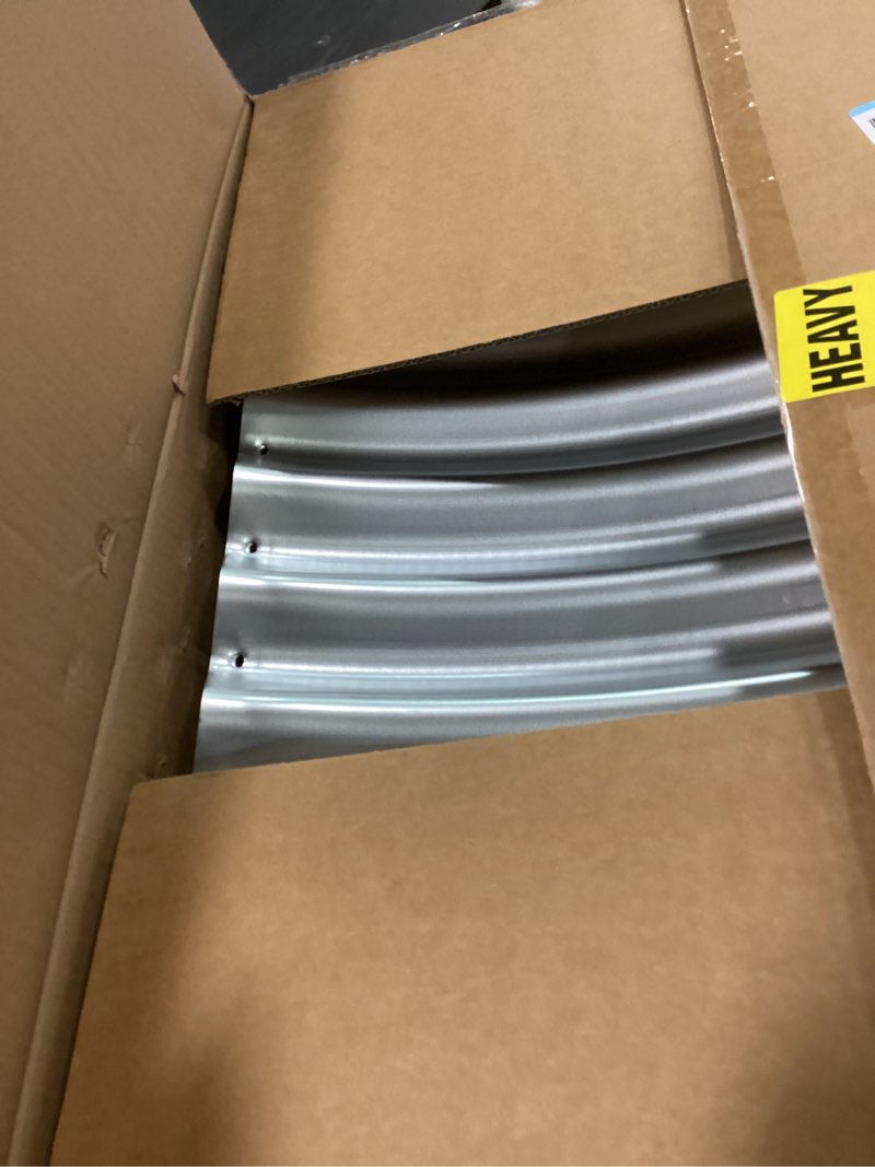 Condition photo showing Good Condition for Land Guard 4×4×3ft Galvanized Raised Garden Bed Kit, Round Galvanized Planter Raised Garden Boxes Outdoor, Large Metal Raised Garden Beds for Vegetables, Silver Classic Silver 4×4×3ft