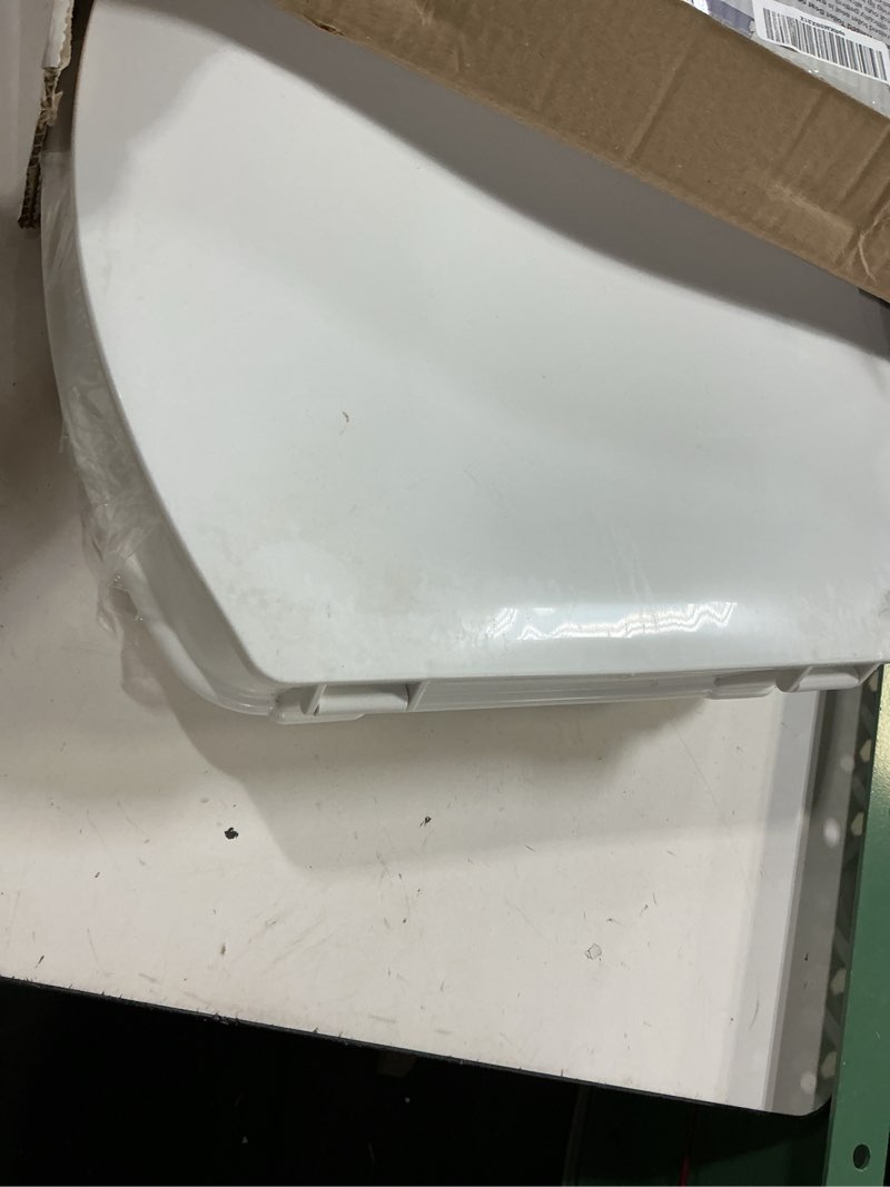 Condition photo showing As Is for Homecraft Savanah Raised Toilet Seat with Lid, 2" High Elevated Toilet Seat Locks Onto Standard Toilets, Portable Assistance Seat with Sturdy Brackets, Medical Aid for Elderly, Disabled, Limited Mobility 2" Seat with Lid