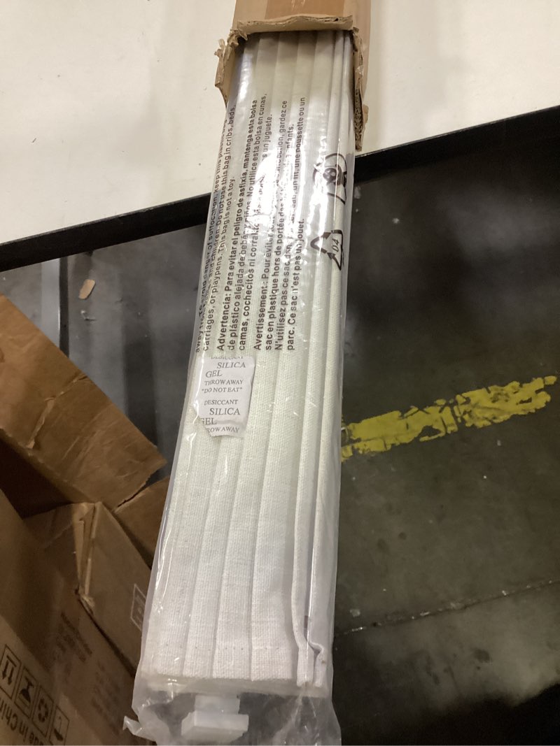 Condition photo showing Good Condition for LazBlinds No Tools No Drill Cordless Roman Shades for Windows, Blackout Thermal Insulated UV Blocking Window Blinds, Room Darkening Fabric Blinds for Indoor Windows, 35'' W x 64'' H, Off White Blackout - Off White 35" W x 64" H