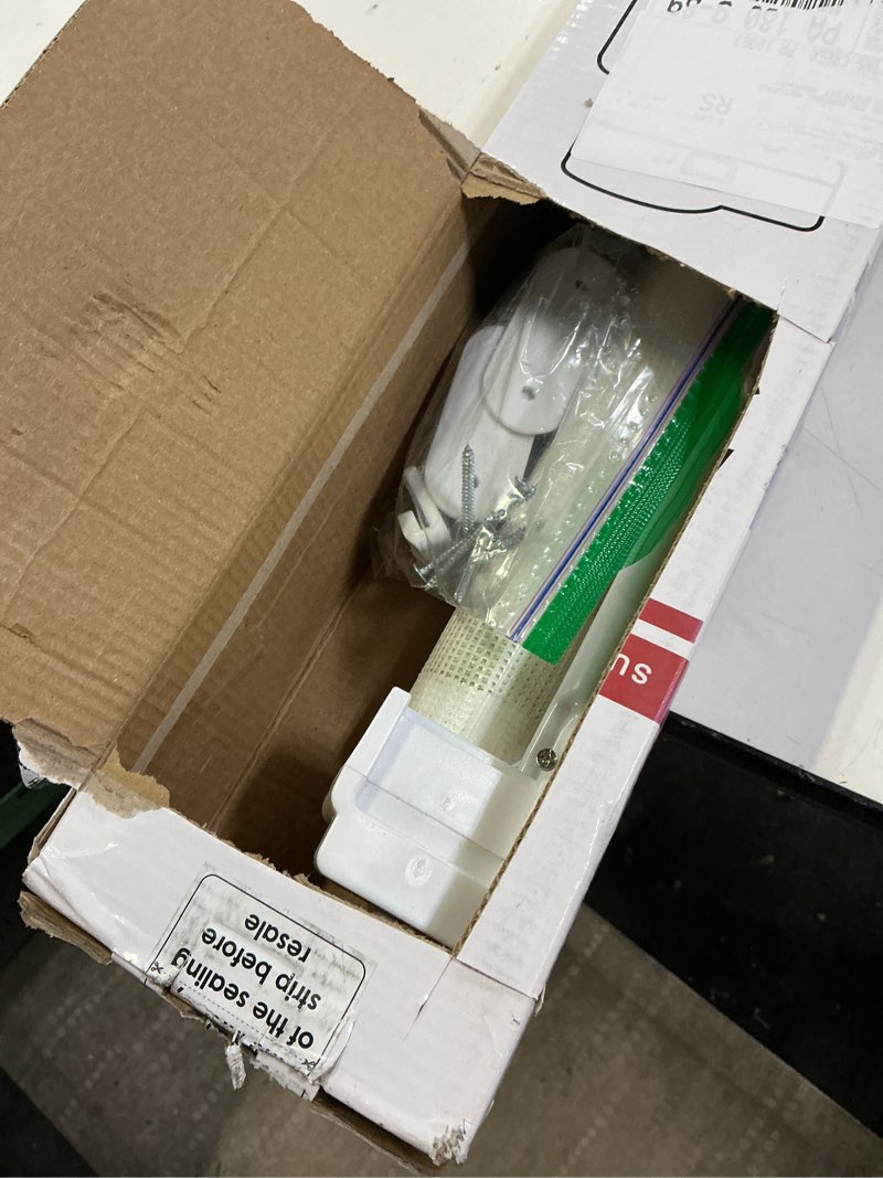 Condition photo showing As Is for Reinforced 155" Extra Wide Baby Gate Retractable Dog Gate with Support Rods – Prevent Crawling