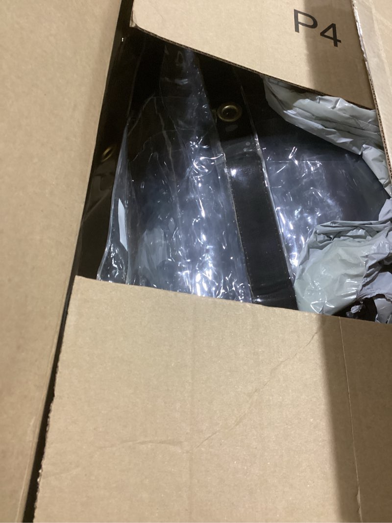 Condition photo showing Good Condition for Covers & all Clear Tarp Heavy Duty Waterproof, 20mil Clear Tarp with Grommets, Outdoor Tarp for Patio Covers, Porch Screens, Greenhouses, Chicken Coop (7' H x 12' W Feet), Indoor or Outdoor Use