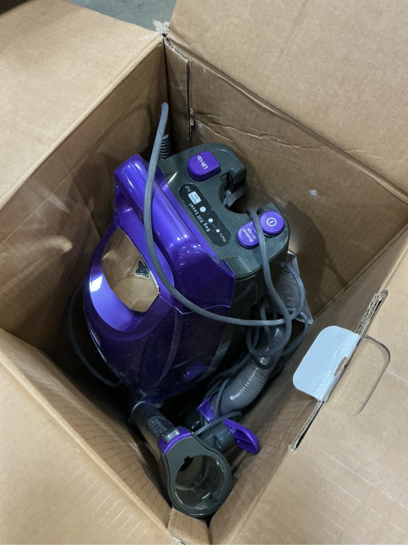 Condition photo showing As Is for kenmore bu4018 intuition bagged upright vacuum lift-up carpet cleaner 2-motor power suction with hepa filter,3-in-1 combination, upholstery tool for hardwood floor, pet hair, purple