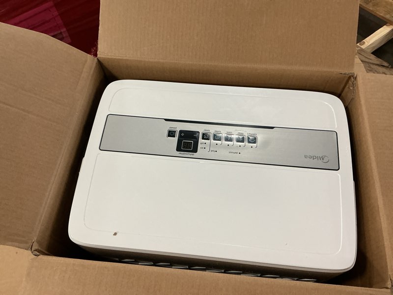 Condition photo showing As Is for midea 4,500 sq. ft.dehumidifier for basement, with reusable air filter 50 pint - ideal for basements, large & medium sized rooms, and bathrooms (white) 4,500 sq. ft. - wifi