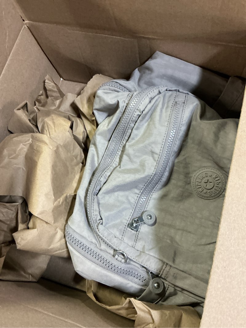 Condition photo showing Good Condition for Kipling Women's Seoul 15" Laptop Backpack, Durable, Roomy with Padded Shoulder Straps, Built-In Protective Sleeve Grey Gris