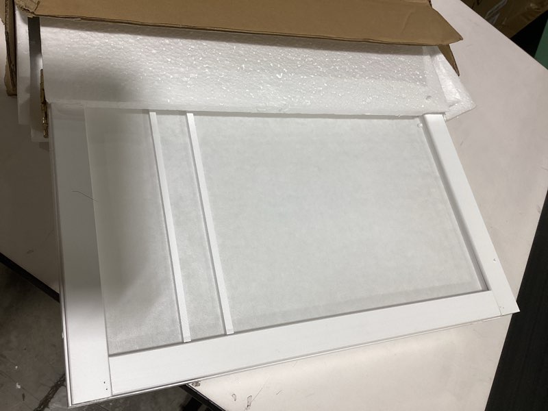 Condition photo showing New/Like New for 4 ft. short double cross shoji screen - white - 3 panels 3 panel white