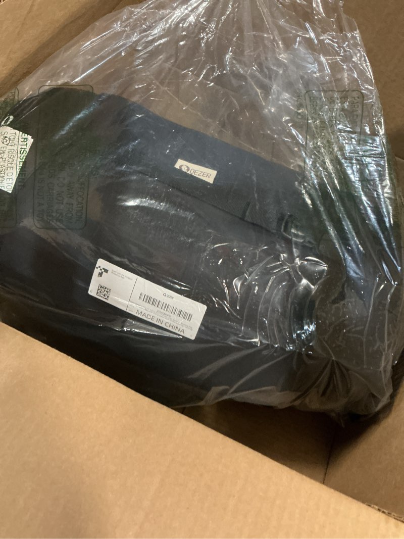 Condition photo showing New/Like New for ultralight down sleeping bag for adults - 600 fill power, cold weather, backpacking, camping, hiking 1500g down filling-grey