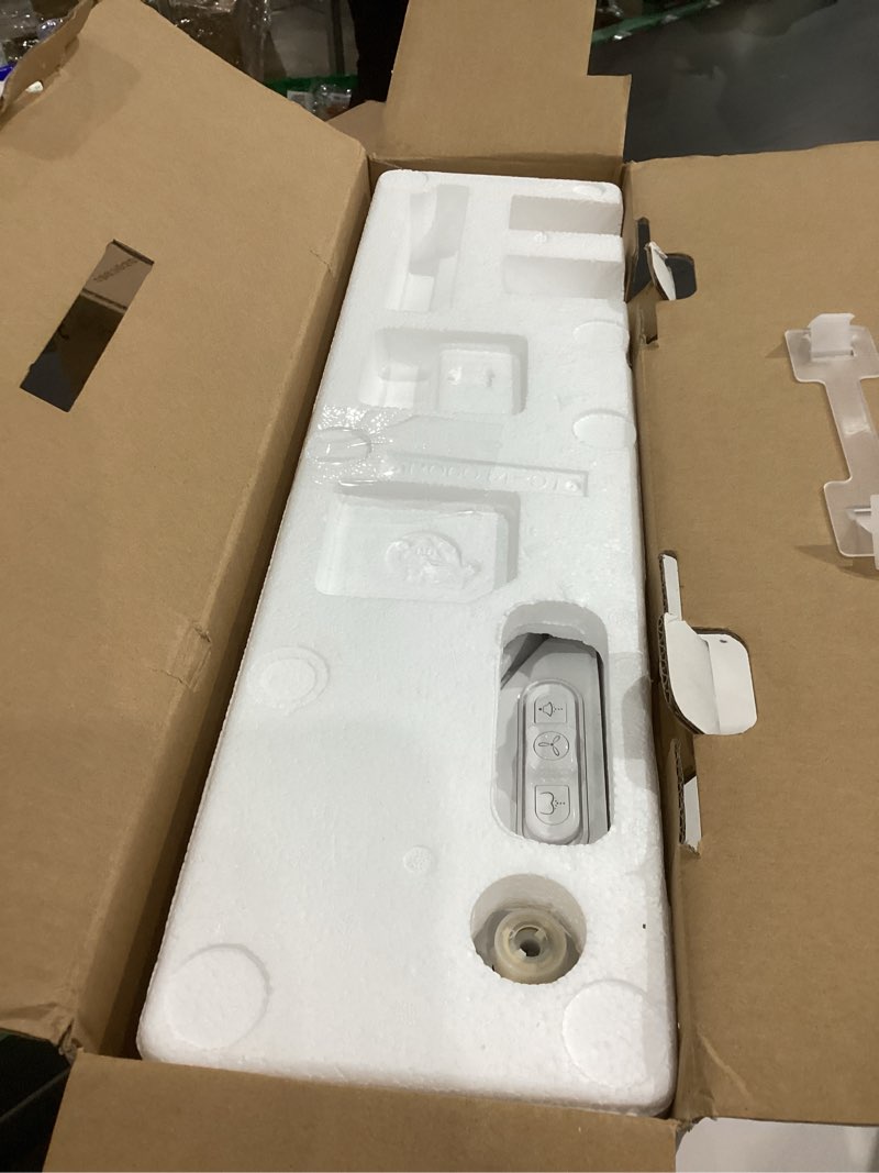 Condition photo showing New/Like New for LEIVI Electric Bidet Toilet Seat with Wireless Remote and Side Panel, Multiple Spray Modes, Adjustable Heated Seat, Warm Water and Air Dryer, Auto LED Nightlight, Elongated Silver Oval