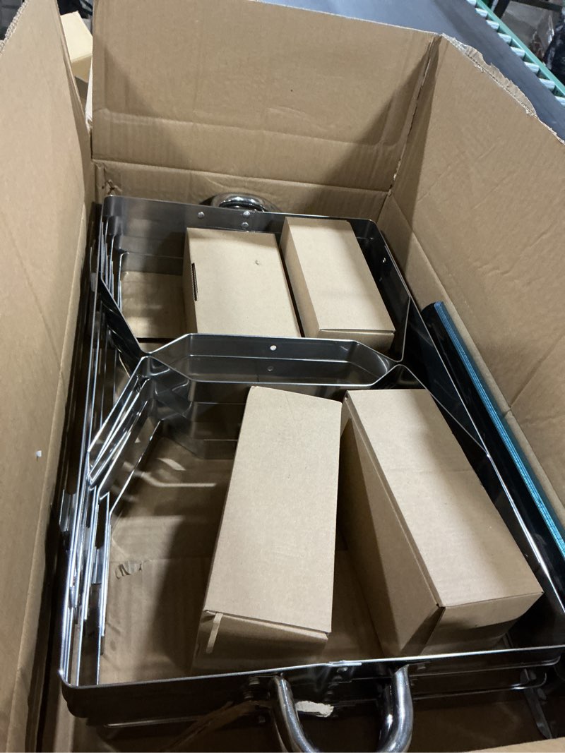 Condition photo showing As Is for Chafing Dishes for Buffet, 9Qt 4 Pack Chafing Dish Buffet Set, Stainless Steel Buffet Food Warmers Sets for Catering Events Parties Dinners with Complete Set, Silver Silver 4-Pack