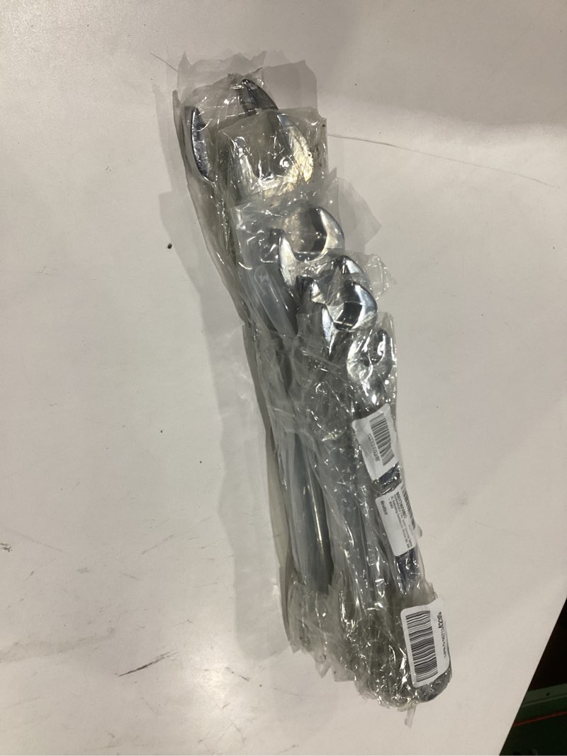 Condition photo showing As Is for oemtools 22100 6-pc sae jumbo combination wrench set, 1-1/16\" to 1-7/16\", 12 pt. box end wrenches, 15° offset for knuckle clearance, chrome plated finish with wrench roll 6 piece sae, not exact, similar to stock photo