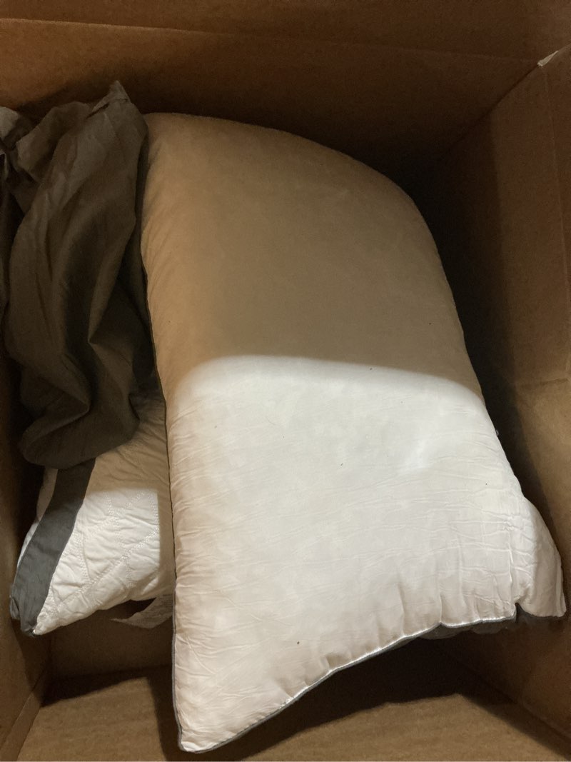 Condition photo showing item condition for whatsbedding memory foam body pillow with removable pillowcase-fluffy body pillows for adults -large long bed pillows for sleeping - 20x54 inch, white white quilted long body pillow